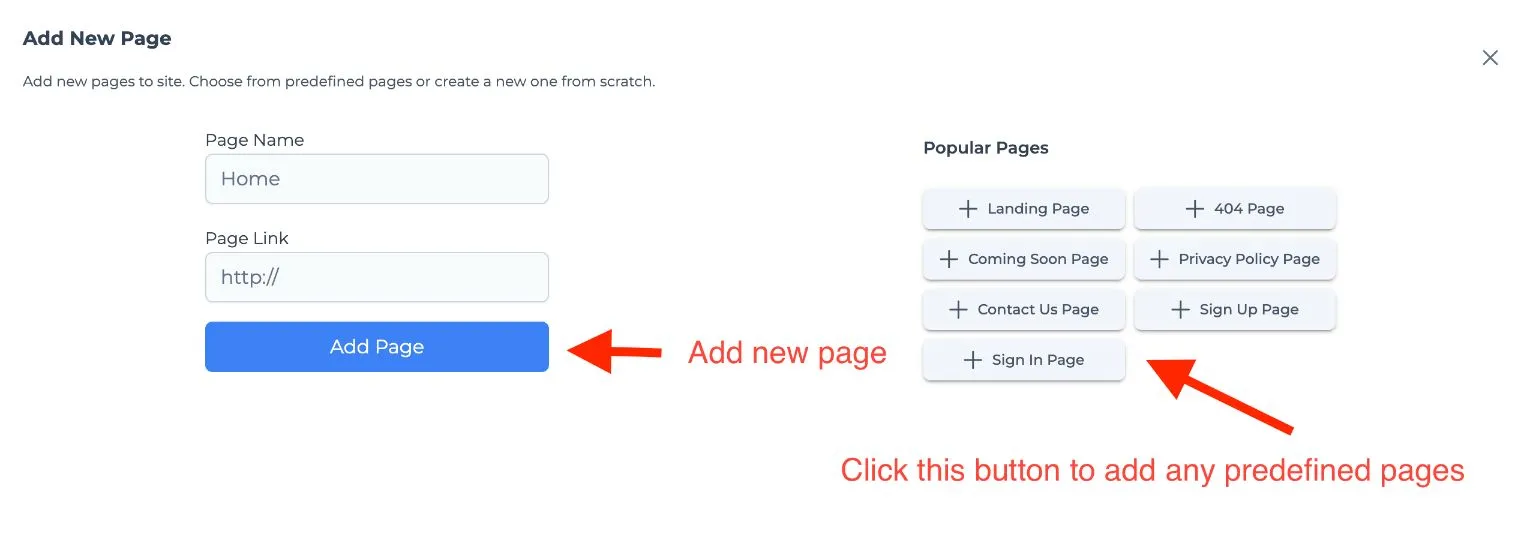 add more pages to site